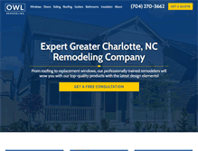 Tablet Screenshot of owlroofing.com